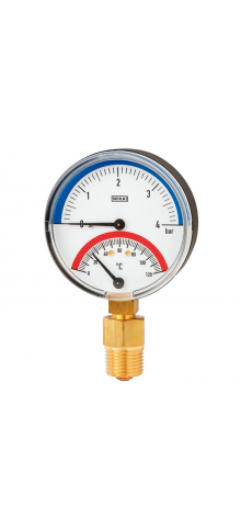 Models 100.0x, 100.1x Bimetall-Thermomanometer